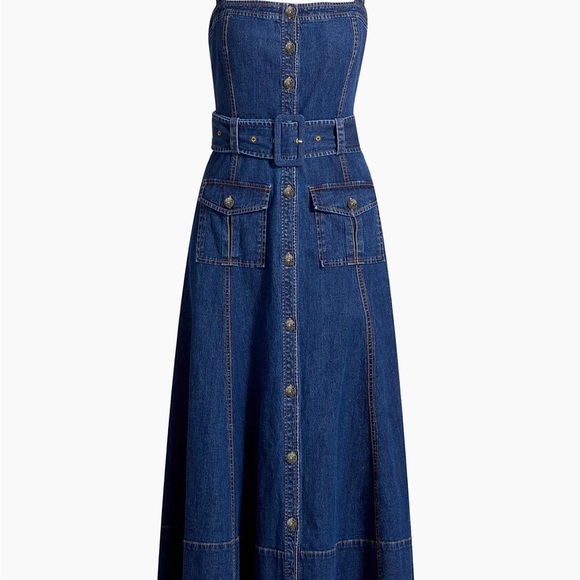 Cinq à Sept Blue Denim Midi Dress - Picture 1 of 6